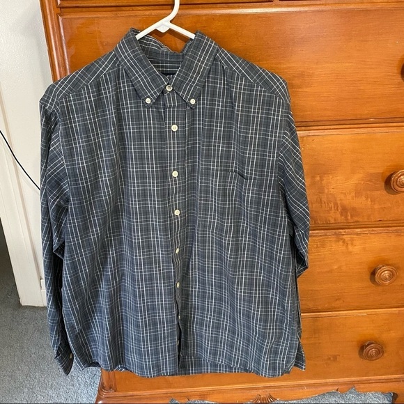 Puritan Long Sleeve Grey Plaid Button Up - Picture 1 of 5